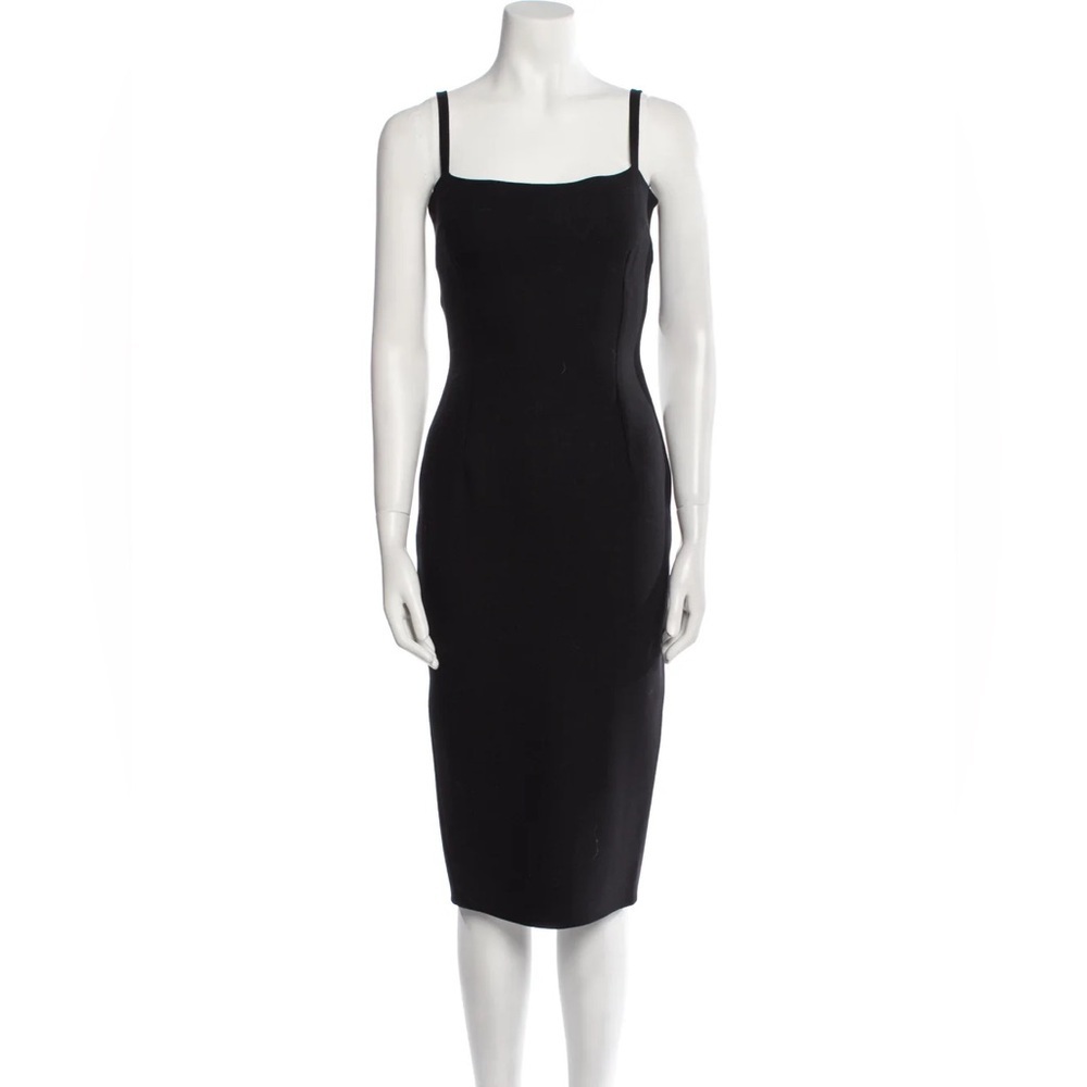 D & G Dolce & Gabbana Virgin Wool Midi Length Dress